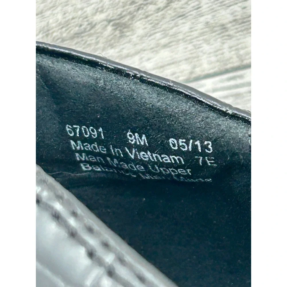 Clarks Bendables Black Croc Embossed Wedge Loafers‎ 67091 Women Size 9M